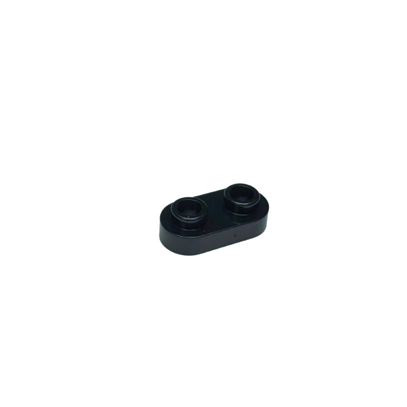 35480 Plate Round 1x2 with Open Studs - Black