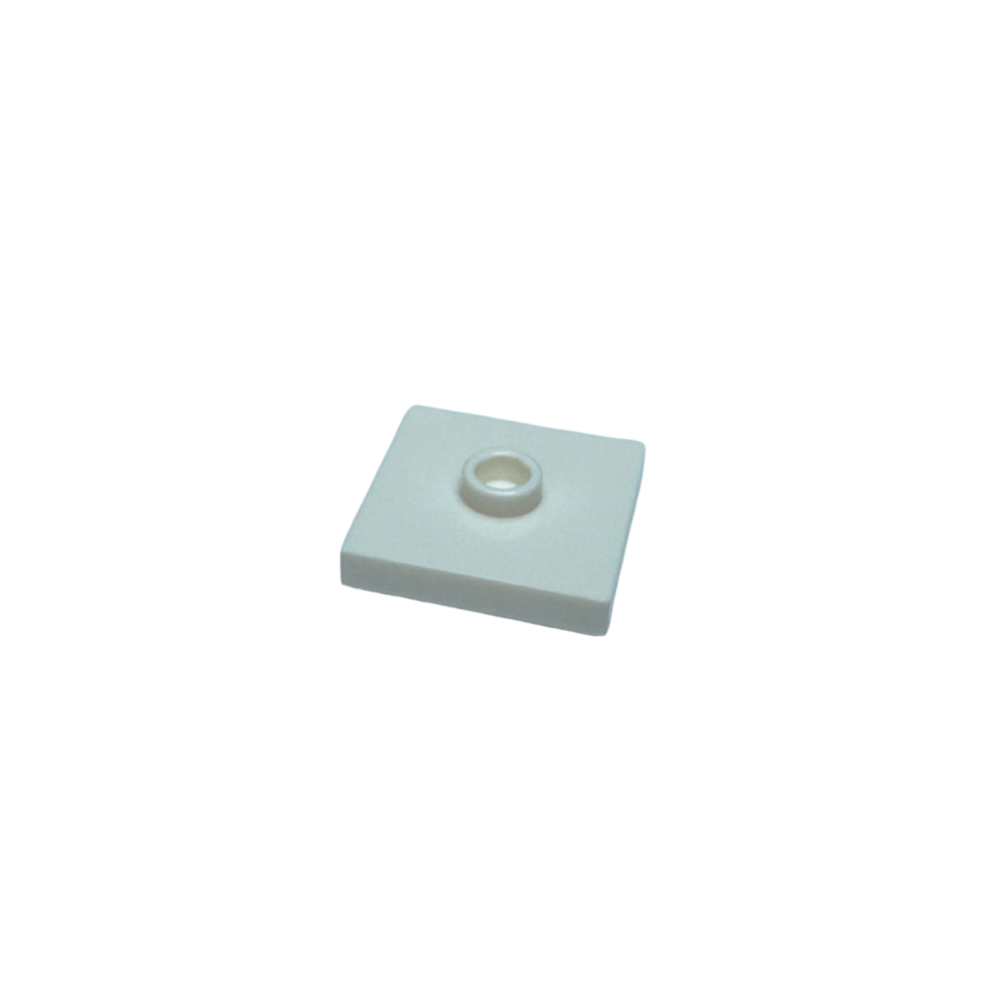 87580 Plate Modified 2x2 with Groove and 1 Stud in Center (Jumper) - White
