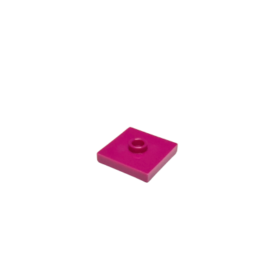 87580 Plate Modified 2x2 with Groove and 1 Stud in Center (Jumper) - Magenta