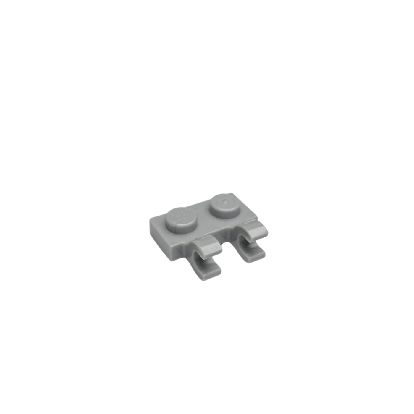 60470b Plate Modified 1x2 with 2 Open O Clips (Horizontal Grip) - Light Bluish Gray