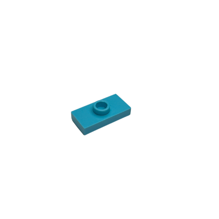 15573 Plate Modified 1x2 with 1 Stud with Groove and Bottom Stud Holder (Jumper) - Medium Azure