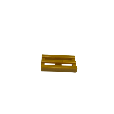 2412b Tile Modified 1x2 Grille with Bottom Groove - Pearl Gold