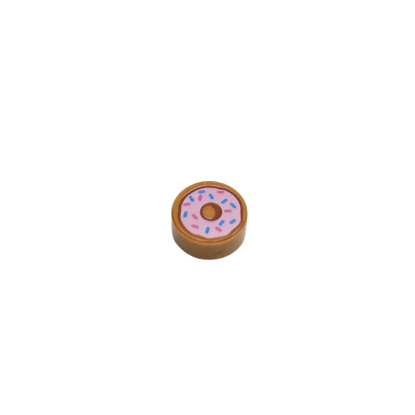 98138pb182 Tile Round 1x1 with Donut - Medium Nougat