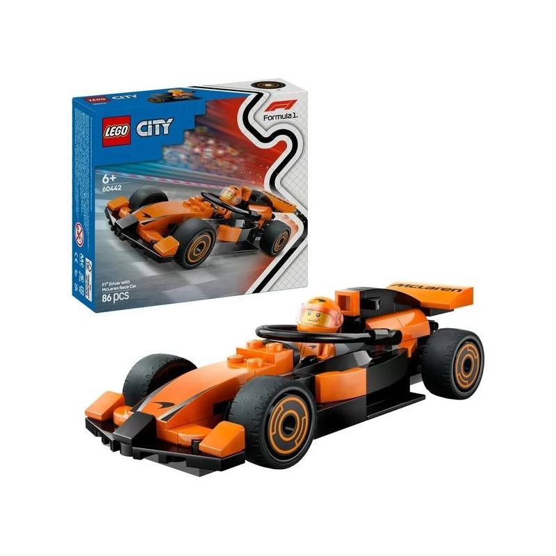 F1 Rennfahrer mit McLaren Rennauto