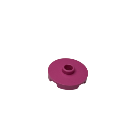 18674 Tile Round 2x2 with Open Stud - Dark Pink
