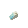 3040pb027 Slope 45 2x1 with Light Aqua Keypad - White