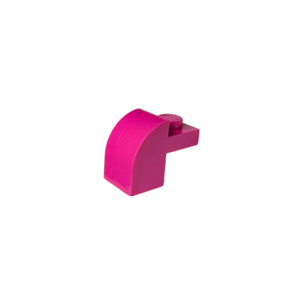 6091 Slope Curved 2x1 x 1 1/3 with Recessed Stud - Dark Pink