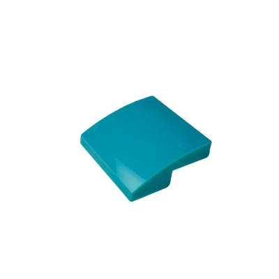 15068 Slope Curved 2x2 x 2/3 - Dark Turquoise