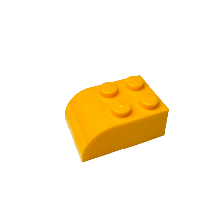 6215 Brick Curved 2x3 with 4 Studs - Bright Light Orange