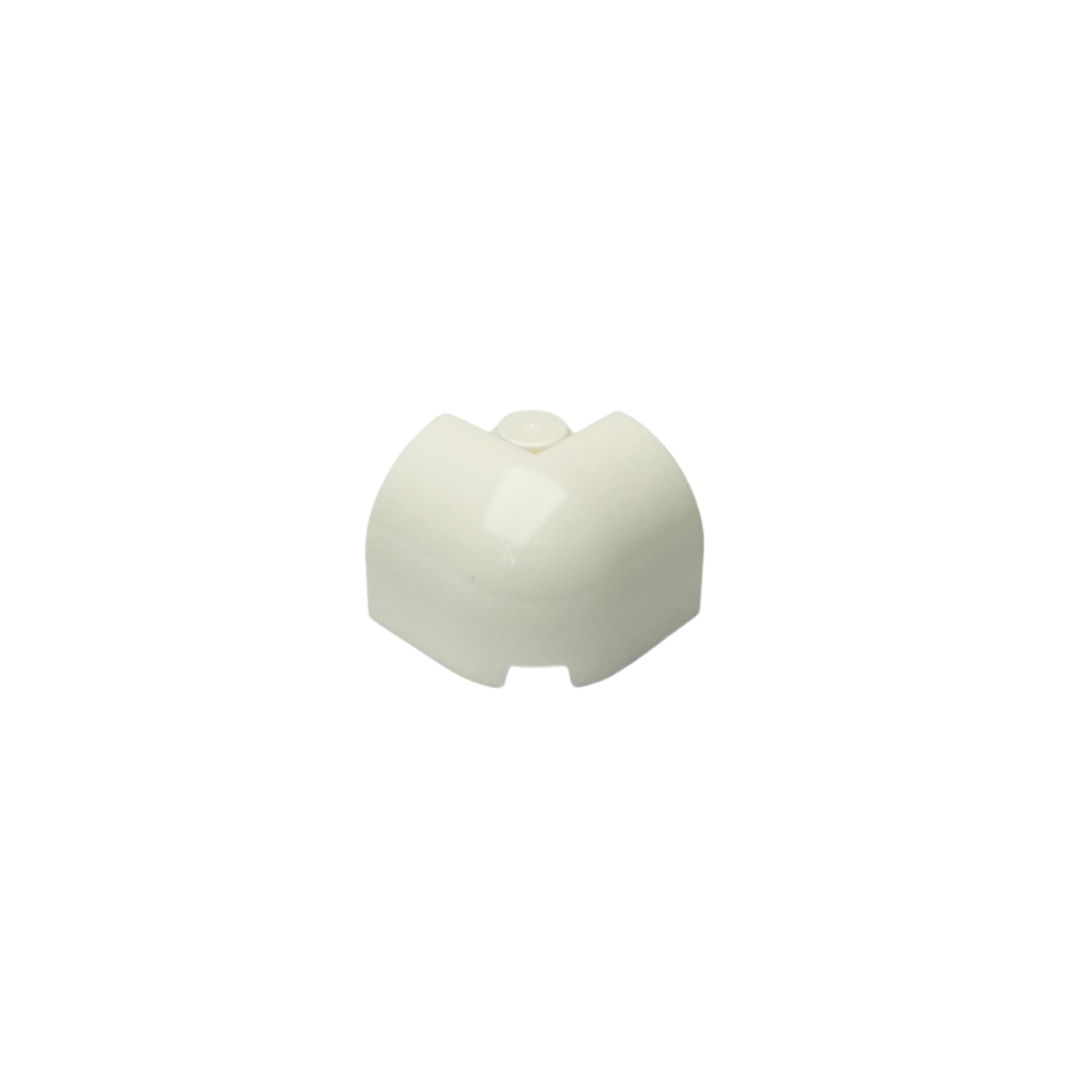 67810 Slope Curved 2x2x1 1/3 Corner Round with Recessed Stud - White