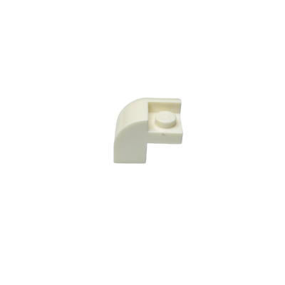 67810 Slope Curved 2x2x1 1/3 Corner Round with Recessed Stud - White