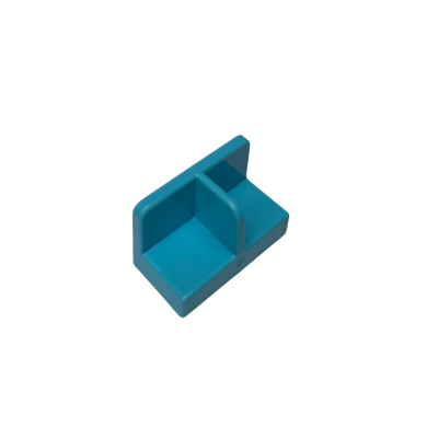 93095 Panel 1x2x1 with Rounded Corners and Center Divider - Medium Azure