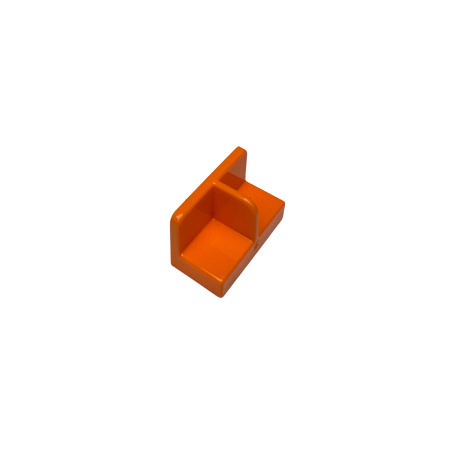 93095 Panel 1x2x1 with Rounded Corners and Center Divider - Orange