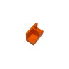 93095 Panel 1x2x1 with Rounded Corners and Center Divider - Orange