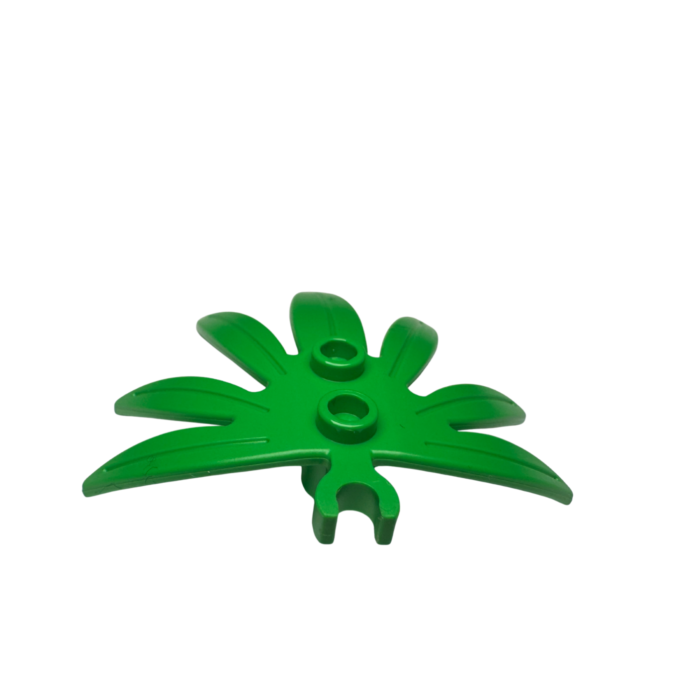 10884 Plant Leaves 6x5 Swordleaf with Open O Clip Thick - Bright Green