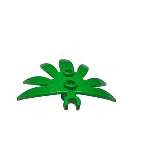 10884 Plant Leaves 6x5 Swordleaf with Open O Clip Thick - Bright Green