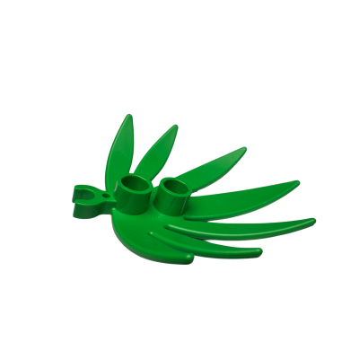 10884 Plant Leaves 6x5 Swordleaf with Open O Clip Thick - Bright Green
