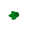 32607 Plant Plate Round 1x1 with 3 Layered Leaves - Bright Green