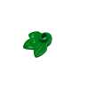 32607 Plant Plate Round 1x1 with 3 Layered Leaves - Bright Green