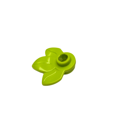 32607 Plant Plate Round 1x1 with 3 Layered Leaves - Lime