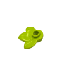 32607 Plant Plate Round 1x1 with 3 Layered Leaves - Lime