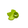 32607 Plant Plate Round 1x1 with 3 Layered Leaves - Lime
