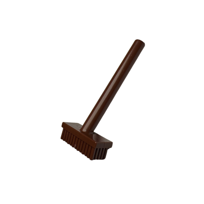 3836 Minifigure Utensil Push Broom - Reddish Brown
