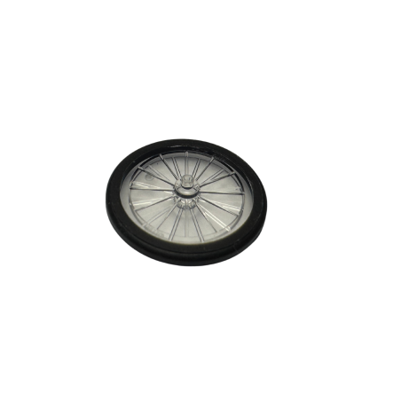 92851pb01 Wheel Bicycle with Molded Black Hard Rubber Tire Pattern - Trans-Clear