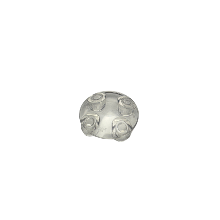 2654 Plate Round 2x2 with Rounded Bottom (Boat Stud) - Trans-Clear