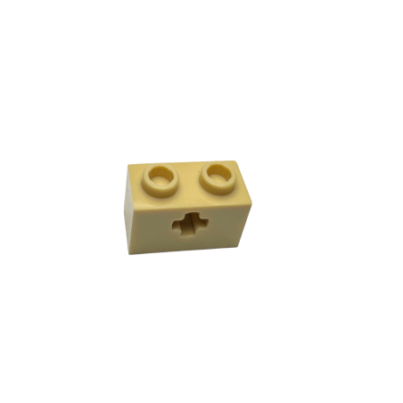 32064 Brick 1x2 Technic  with Axle Hole - Tan