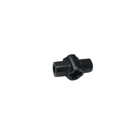 24122 Technic Axle Connector Hub with 2 Bar Holders Perpendicular - Black