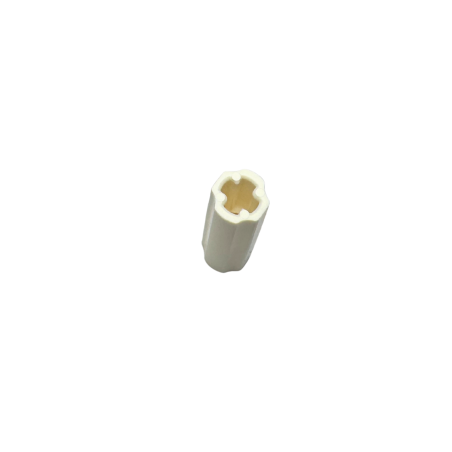 6538c Technic Axle Connector 2L (Smooth with x Hole + Orientation) - White