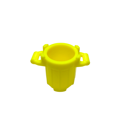 92926 Container Trash Can with 4 Cover Holders - Neon Yellow