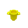 92926 Container Trash Can with 4 Cover Holders - Neon Yellow