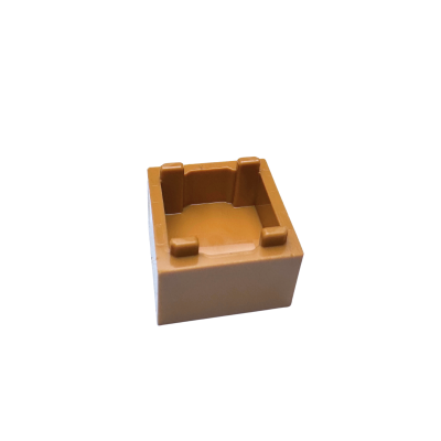 35700 Container Box 2x2x1 Top Opening with Flat Inner Bottom - Medium Nougat