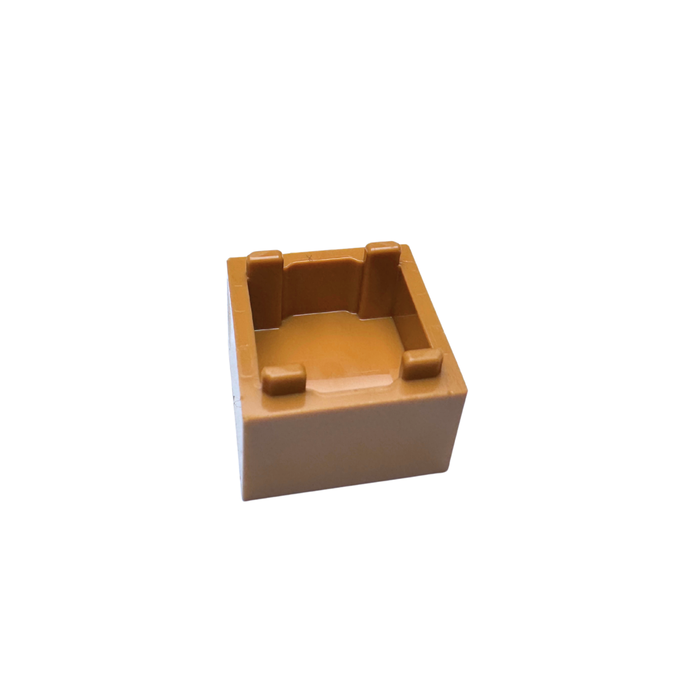 35700 Container Box 2x2x1 Top Opening with Flat Inner Bottom - Medium Nougat