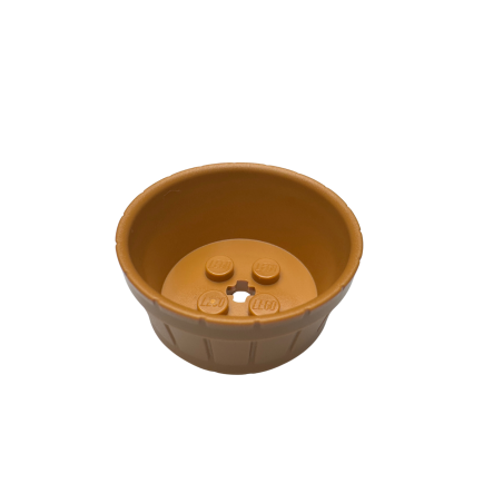64951 Container Barrel Half Large with Axle Hole - Medium Nougat