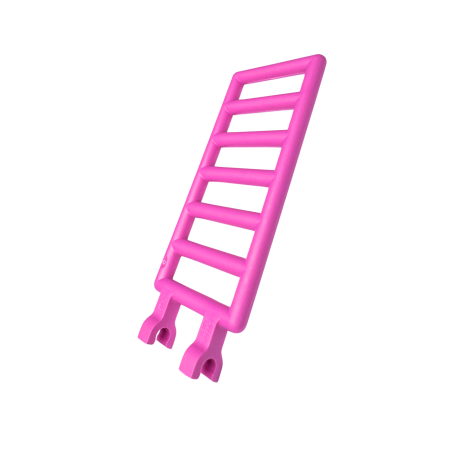 6020 Bar 7x3 with 2 U Clips (Ladder) - Dark Pink