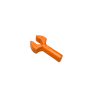 48729b Bar 1L with Clip Mechanical Claw-Cut Edges and Hole on Side - Orange