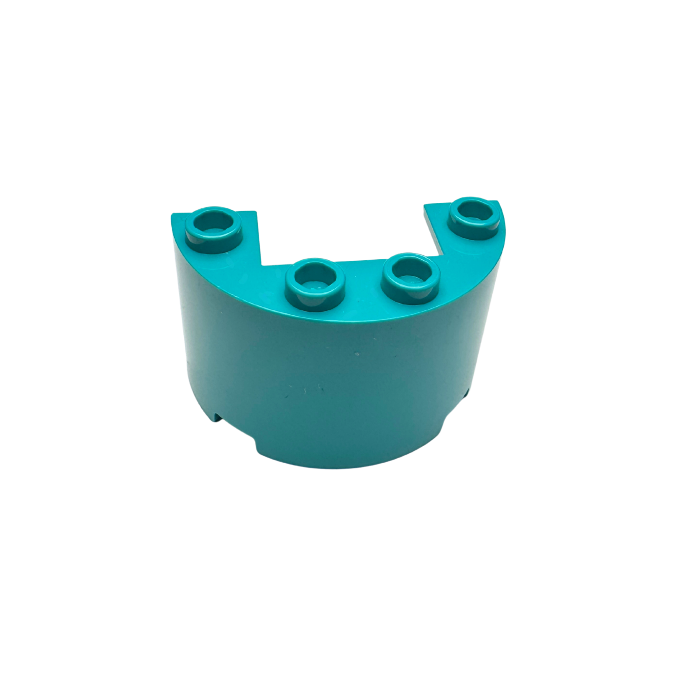 24593 Cylinder Half 2x4x2 with 1x2 Cutout - Dark Turquoise