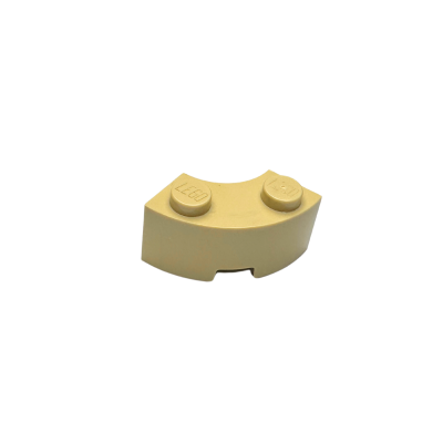 85080 Brick Round Corner 2x2 Macaroni with Stud Notch and Reinforced Underside - Tan
