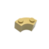 85080 Brick Round Corner 2x2 Macaroni with Stud Notch and Reinforced Underside - Tan