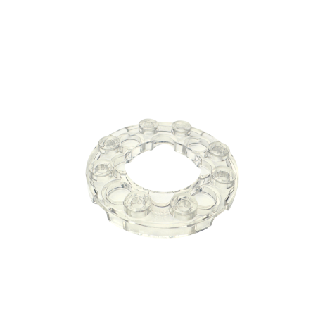 11833 Plate Round 4x4 with 2x2 Round Open Center - Trans-Clear