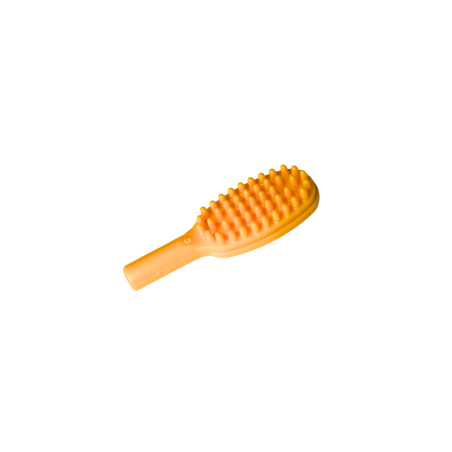 3852b Minifigure Utensil Hairbrush 10mm Handle - Bright Light Orange