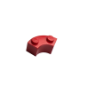 85080 Brick Round Corner 2x2 Macaroni with Stud Notch and Reinforced Underside - Red