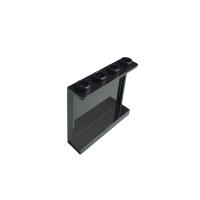 60581 Panel 1x4x3 with Side Supports Hollow Studs - Black