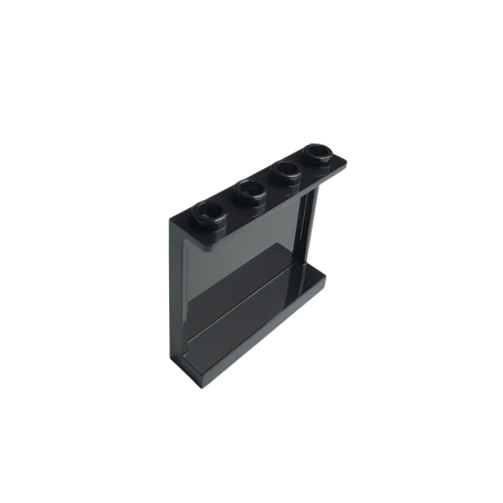60581 Panel 1x4x3 with Side Supports Hollow Studs - Black
