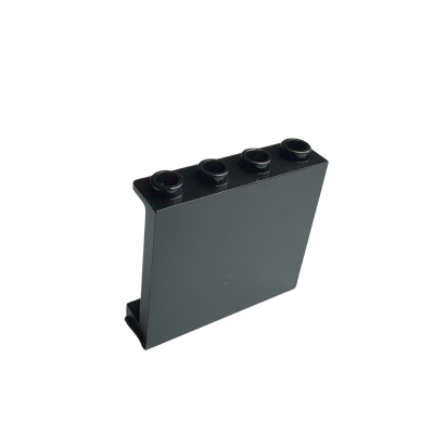 60581 Panel 1x4x3 with Side Supports Hollow Studs - Black