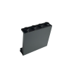 60581 Panel 1x4x3 with Side Supports Hollow Studs - Black