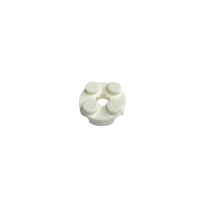 4032 Plate Round 2x2 with Axle Hole - White